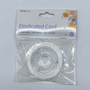 Clear Elasticated Bead & Jewellery Cord 0.8mm x 15m
