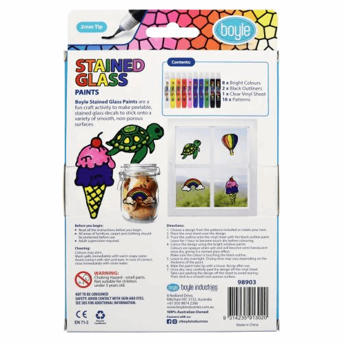 Boyle Stained Glass Paints 10pk - CRAFT2U