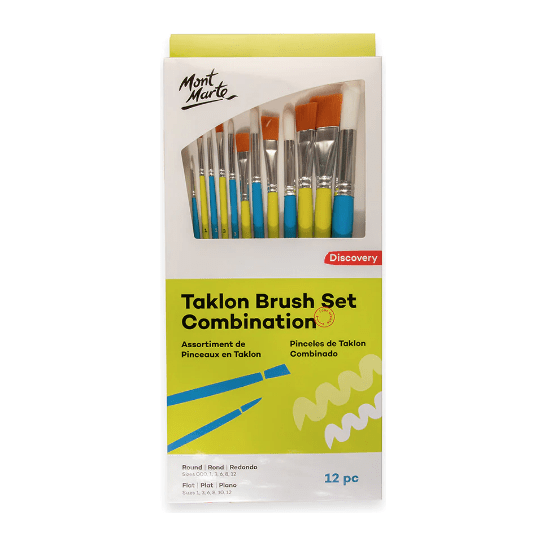 MM Taklon Brush Set Combination 12pc - CRAFT2U