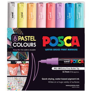 PC-1M 8 Pastel Colours Posca Pack