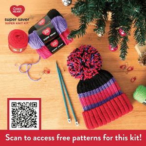 Red Heart Super Saver Yarn Knit Kit with Accessories