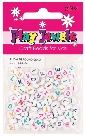 Round Alphabet Beads 7mm