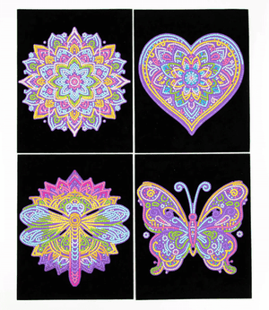 Diamond Dotz Neon Flock 4 Pack 25.4 x 20.32cm