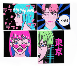 Diamond Dotz Neon Flock 4 Pack 25.4 x 20.32cm