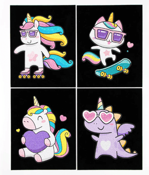 Diamond Dotz Neon Flock 4 Pack 25.4 x 20.32cm