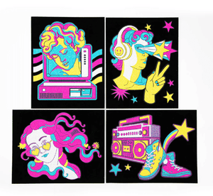 Diamond Dotz Neon Flock 4 Pack 25.4 x 20.32cm