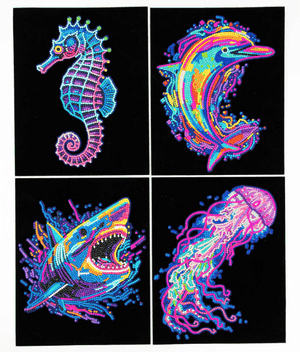 Diamond Dotz Neon Flock 4 Pack 25.4 x 20.32cm