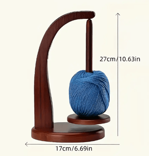 Curved Yarn Spinner/Holder with Stable Base