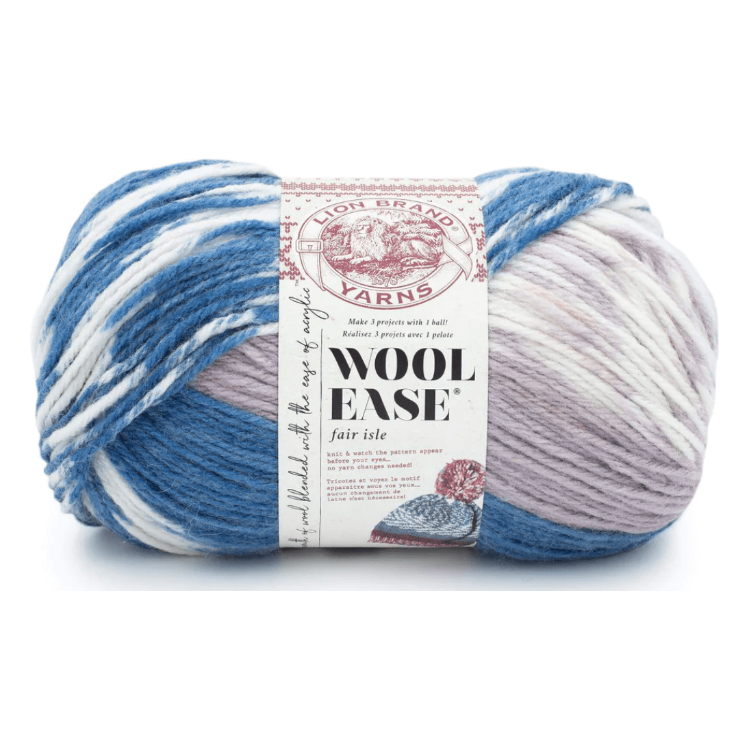 Lion Brand Wool-Ease Fair Isle Yarn Sold As A Pack Of 3