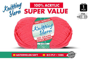Yatsal Knitting Yarn 8 ply 100g Solid