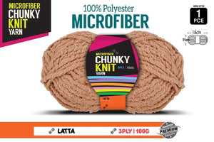 Microfibre Chunky Knit Yarn 3ply 100g