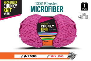 Microfibre Chunky Knit Yarn 3ply 100g