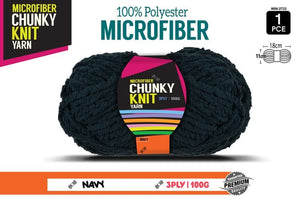 Microfibre Chunky Knit Yarn 3ply 100g