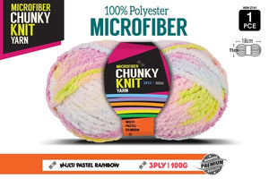 Microfibre Chunky Knit Yarn 3ply 100g