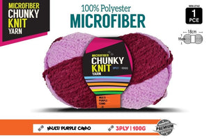 Microfibre Chunky Knit Yarn 3ply 100g