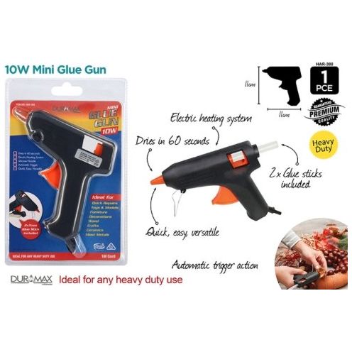 3pce Mini Glue Gun 10W w/Glue - CRAFT2U