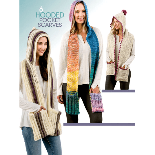 Hooded Pocket Scarves to Crochet - CRAFT2U