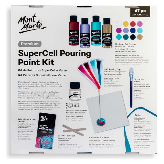 MM Supercell Pouring Paint Kit 67pc - CRAFT2U