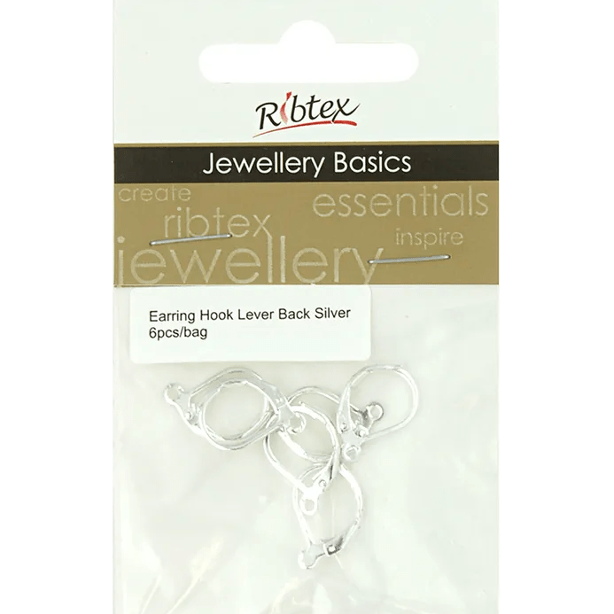 Earring Hook Lever Back 6pc - Gold or Silver - CRAFT2U