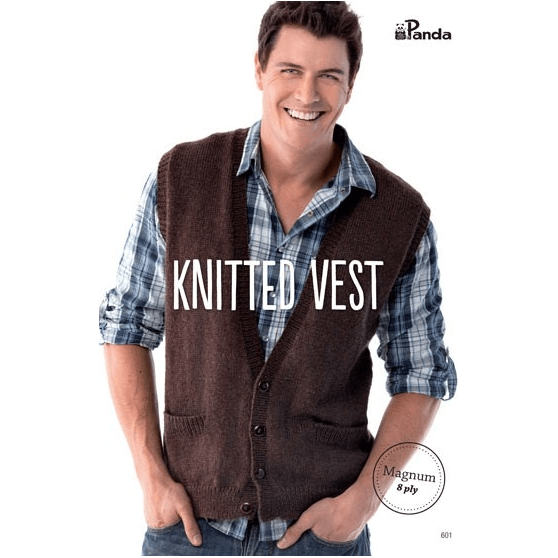 Knitted Vest in 8 ply - CRAFT2U