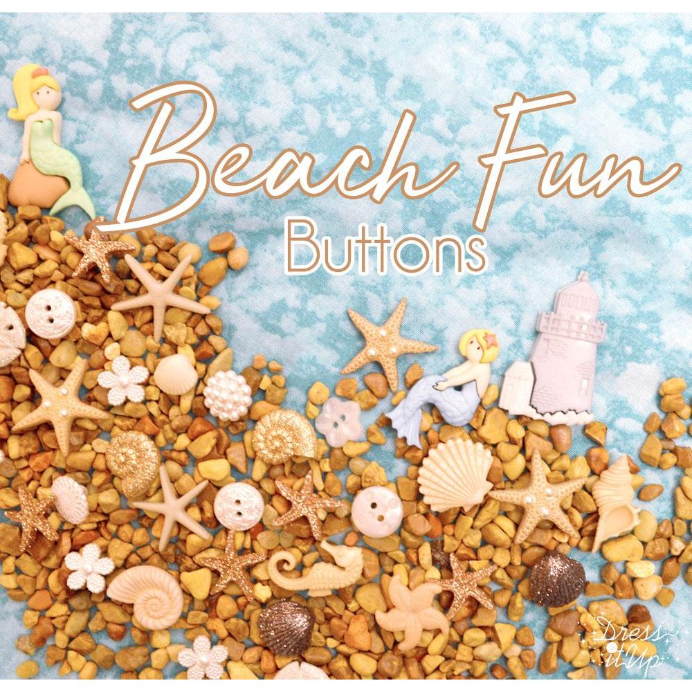 Dress It Up Buttons & Embellishments - Beach & Nautical (12 styles) - CRAFT2U