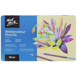 Premium Watercolour Pencils In Tin 36pce - CRAFT2U