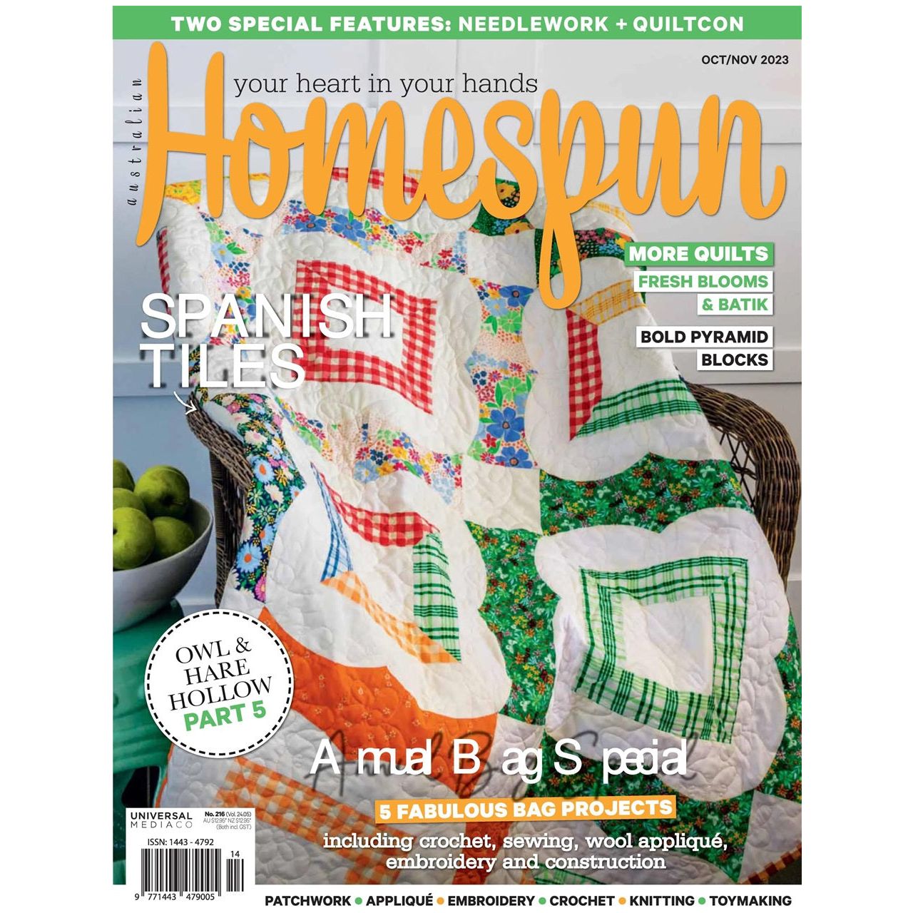 Homespun magazine Oct/Nov Vol.24.5
