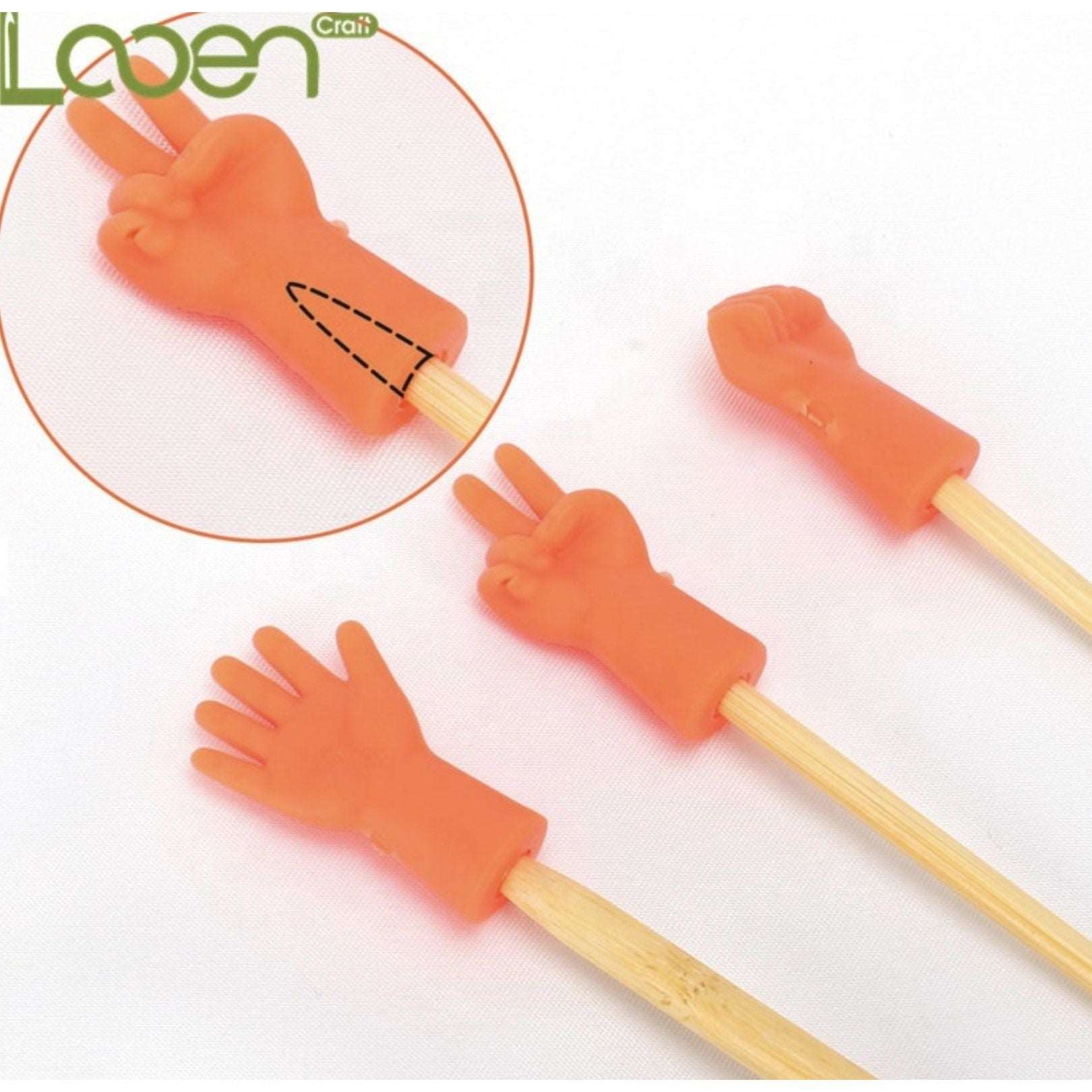 6Pcs Knitting Needles Point Protectors Mix Shaped Needle Tip Stopper Cover - CRAFT2U