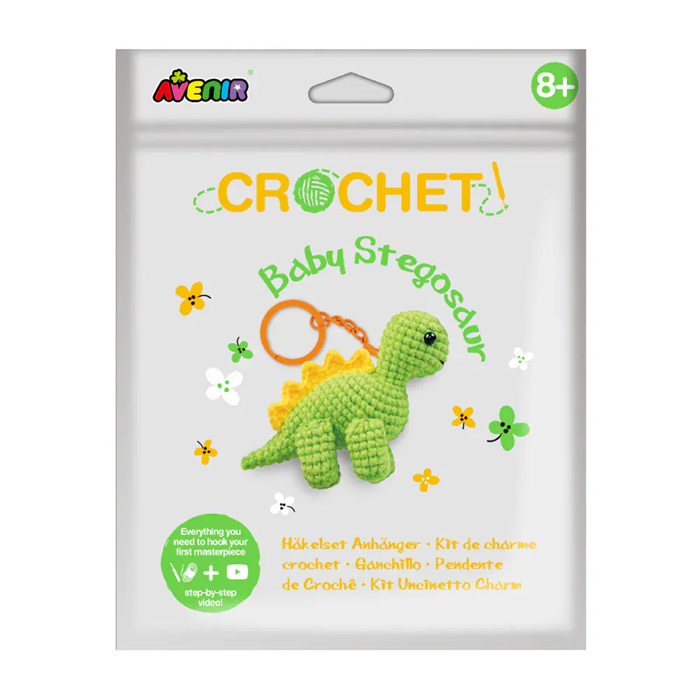 Crochet Keychain Kit - Baby Stegosaur