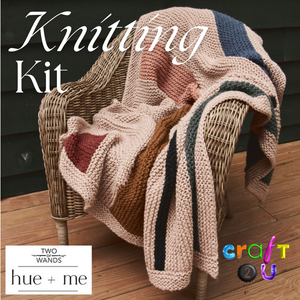 Knitting Kit Rockwell Blanket using Hue & Me Yarn