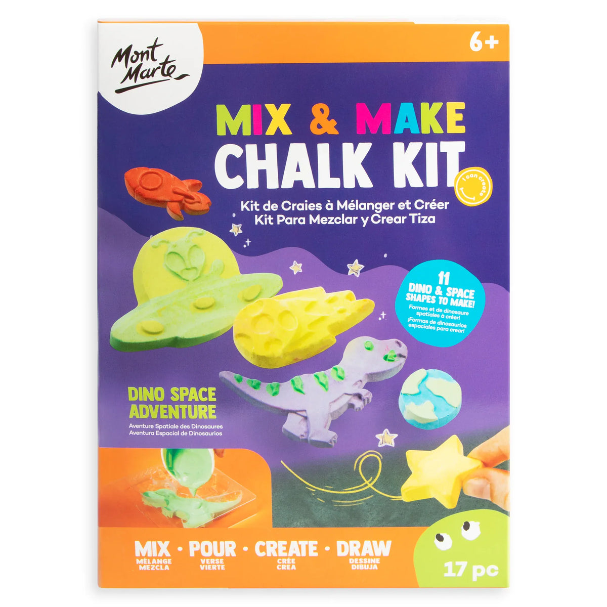 MM Mix and Make Chalk Kit - Dino Space Adventure 17pc