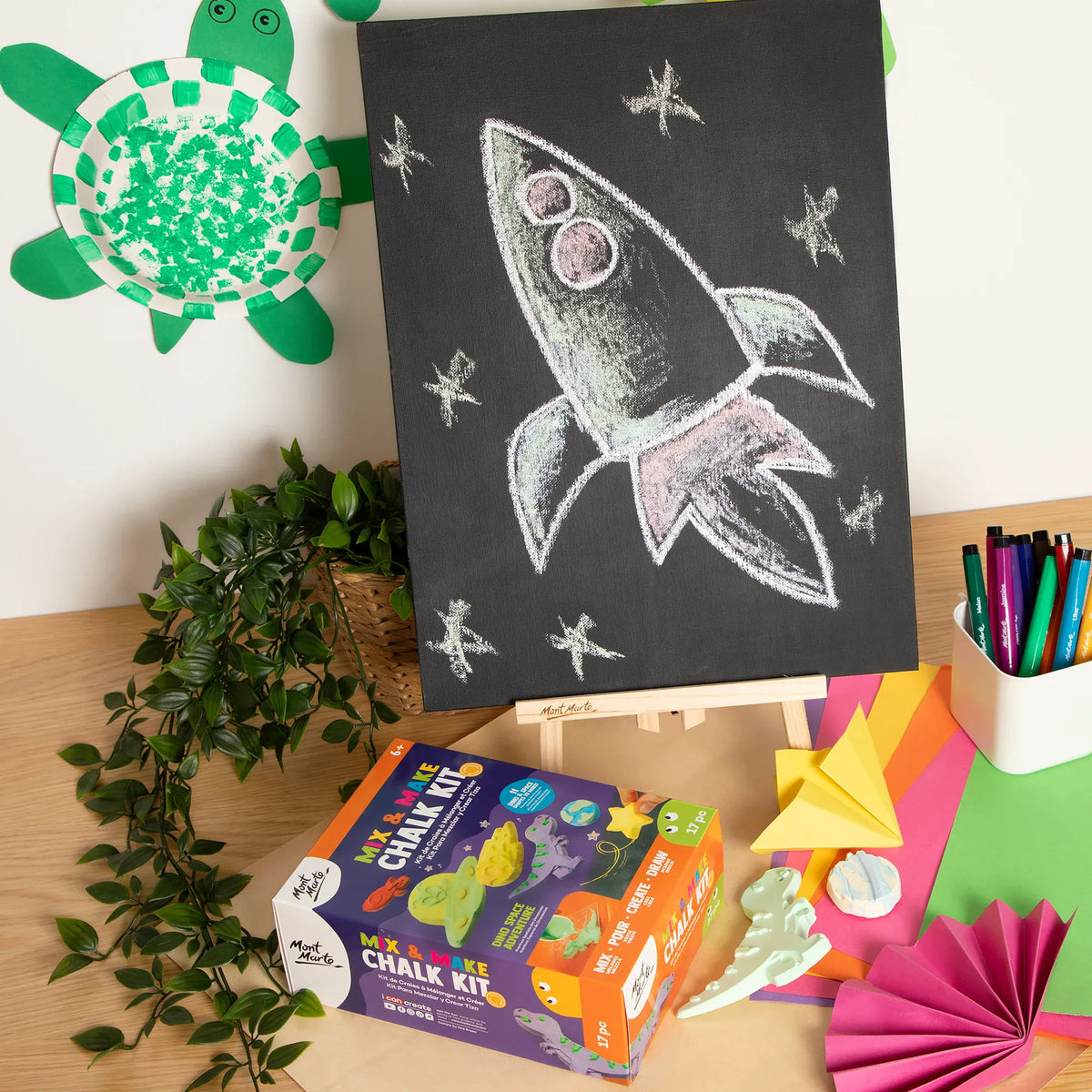 MM Mix and Make Chalk Kit - Dino Space Adventure 17pc