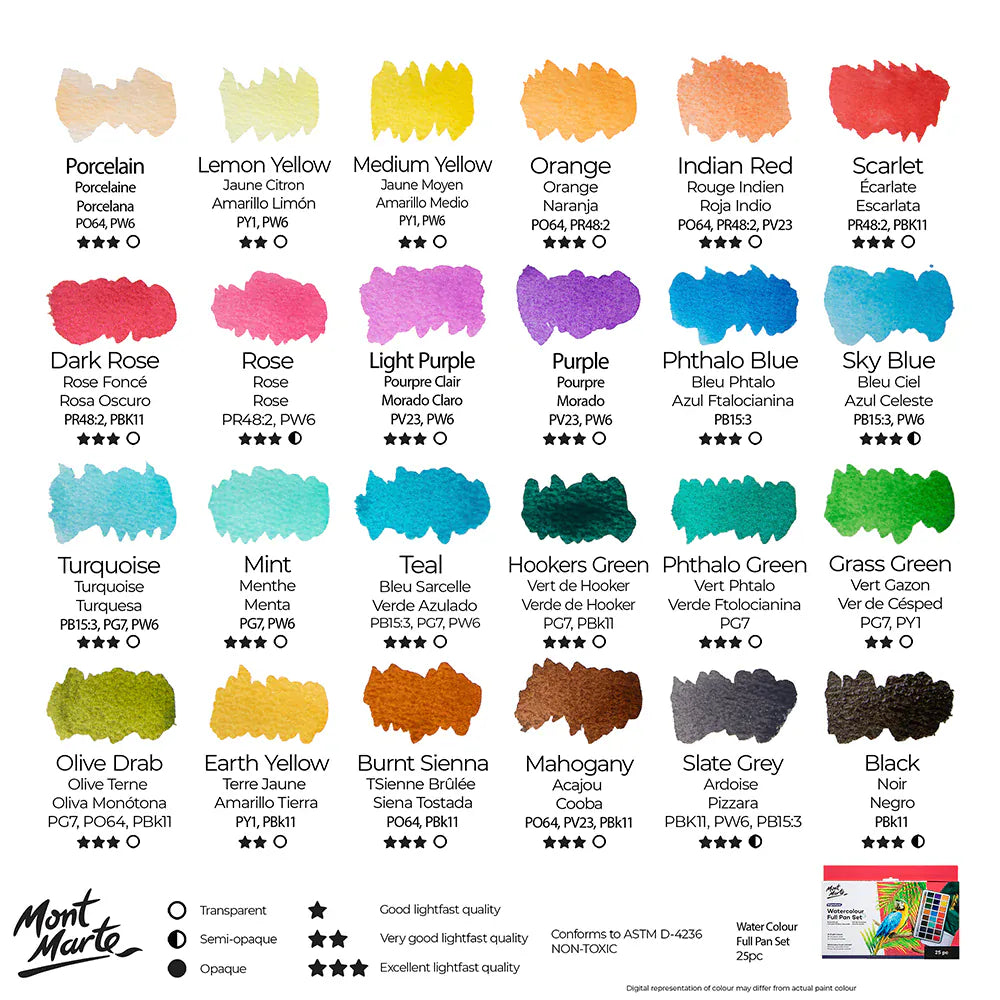 MM Watercolour Full Pan Set 24pc in Tin