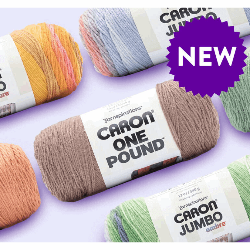 Caron One Pound White Yarn - 2 Pack of 454g/16oz - Acrylic - 4 Medium  (Worsted) - 812 Yards - Knitting/Crochet