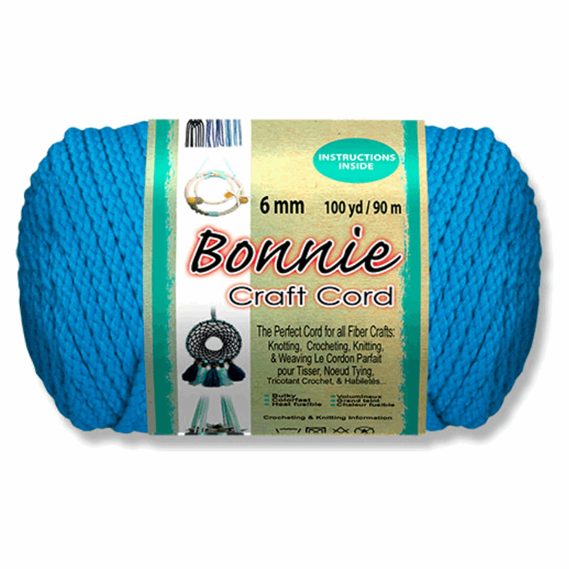 Bonnie 6mm Crafting Cord in Fun Solid & Pattern Colors, Knitting Yarn,  Crocheting Rope, Macrame, Braided Craft Cord, Weaving and Knotting -   Canada