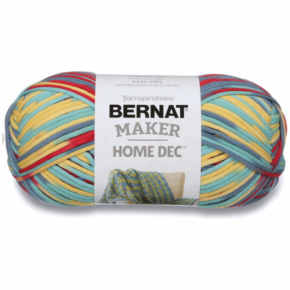 Bernat Maker Home Dec Cream Yarn - 2 Pack of 250g/8.8oz - Cotton - 5 Bulky  - 317 Yards - Knitting/Crochet, Cream