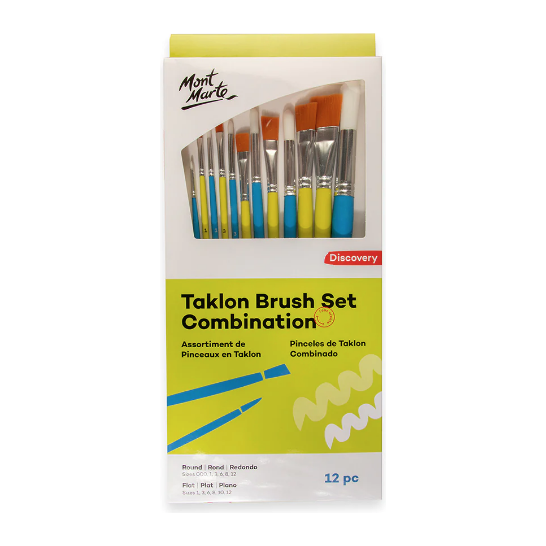 MM Taklon Brush Set Combination 12pc - CRAFT2U