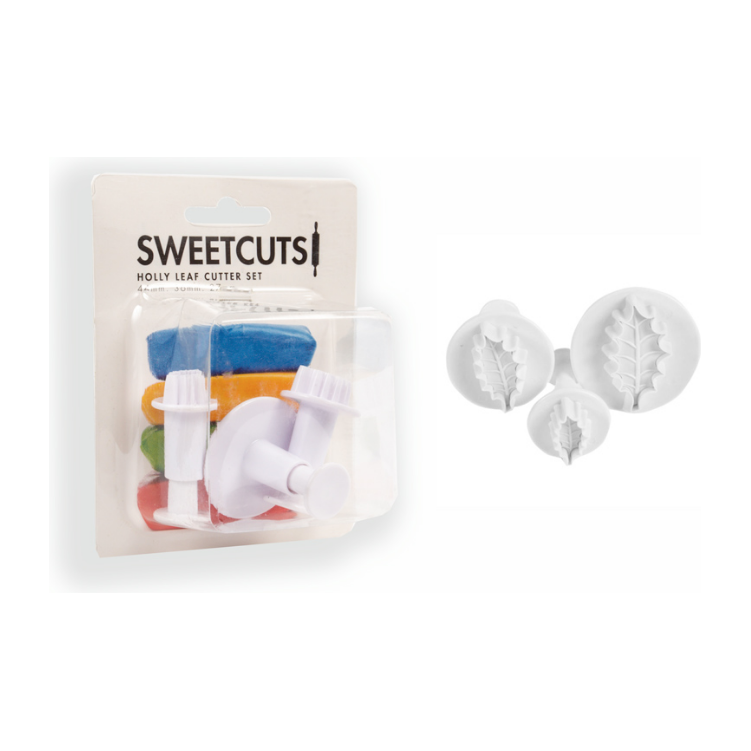 Sweetcuts Holly Leaf Plunger Cutter Set