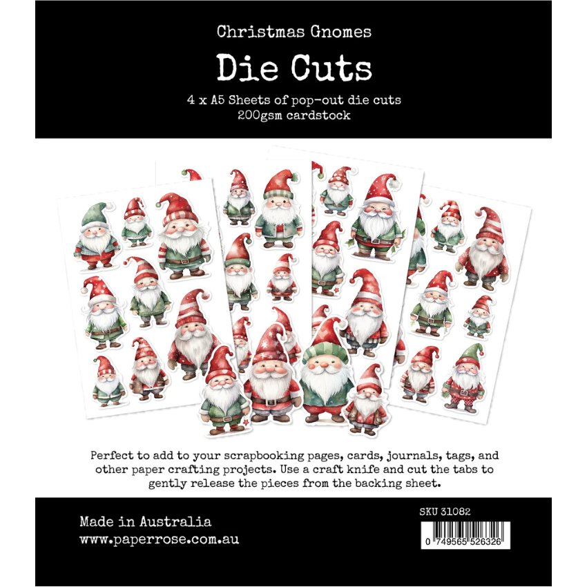 Christmas Gnomes Die Cuts - Paper Rose Studio