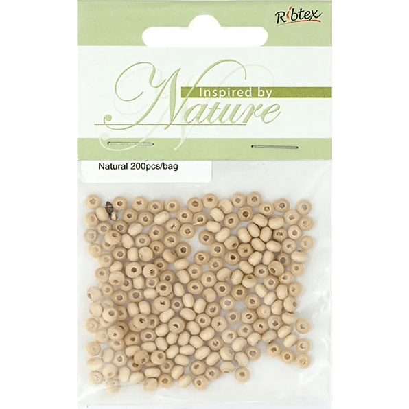 5mm Wood Seed Beads Natural 200pcs