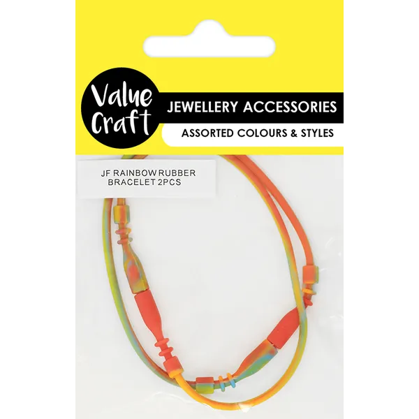 Rainbow Rubber Bracelet 2pcs - VJY756