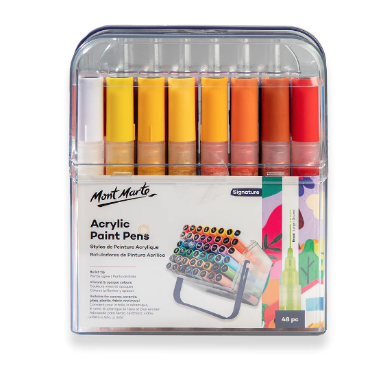 Acrylic Paint Pens Broad Tip in Case 48pc