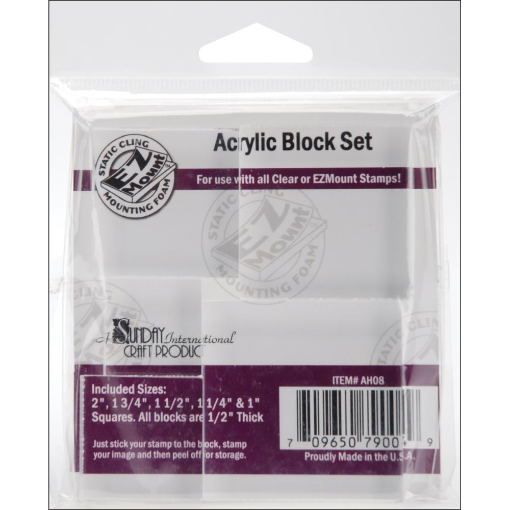 Krystal Acrylic Stamp Block Set 5pce