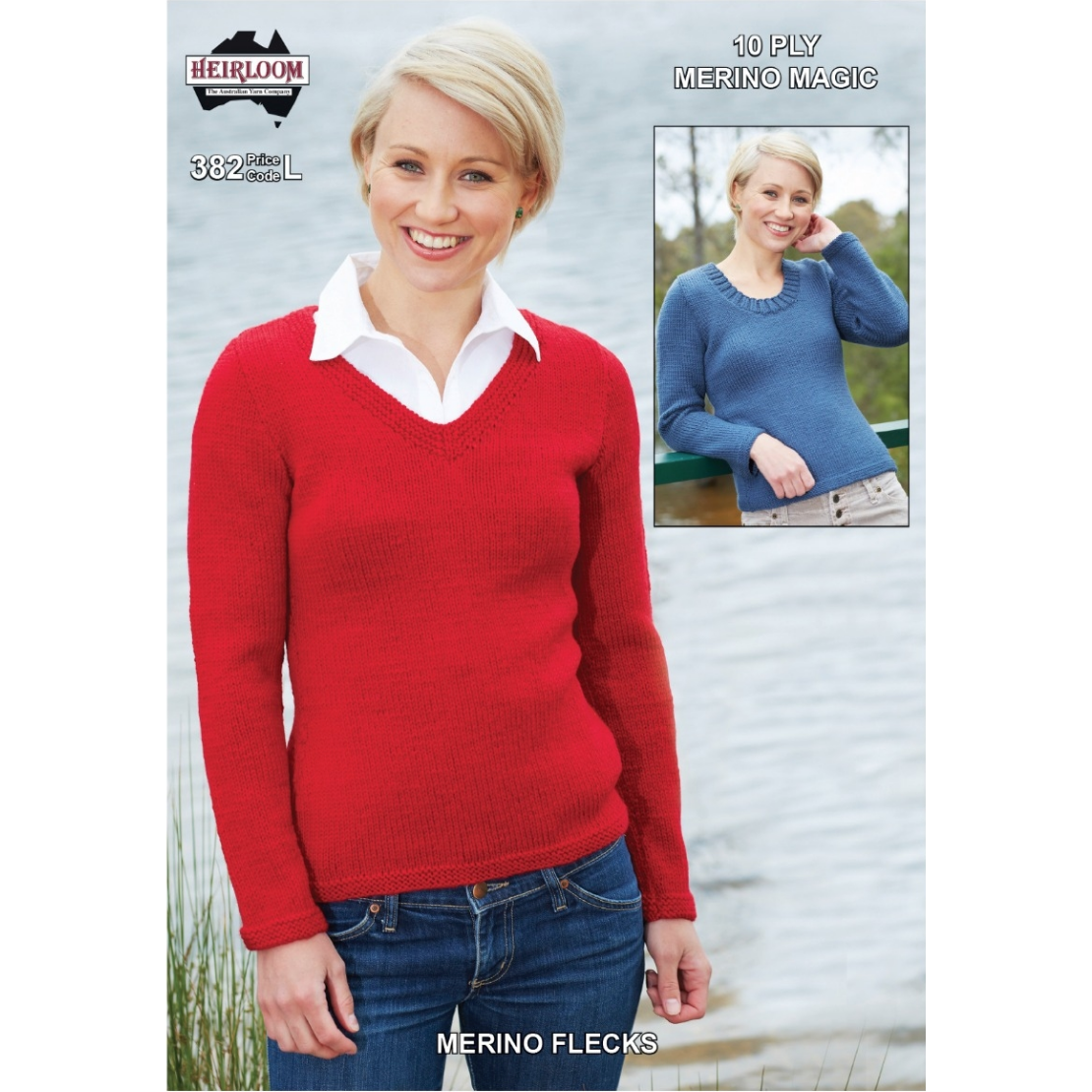 Classic Round or V Neck Jumper Knit 382