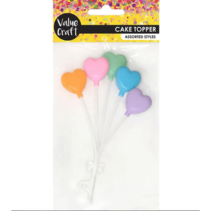 Cake Topper 3D Balloons Multi 1pc