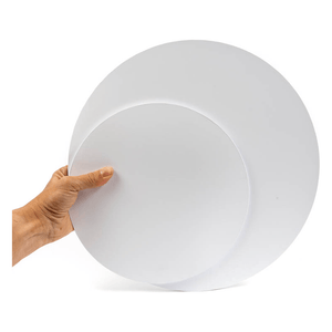 Round Masonite Cake Board Gloss White