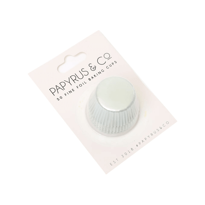 Mini Foil Baking Cups (50 pack) 35mm base White