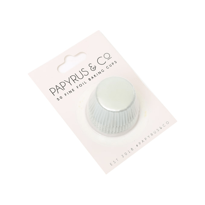 Mini Foil Baking Cups (50 pack) 35mm base White