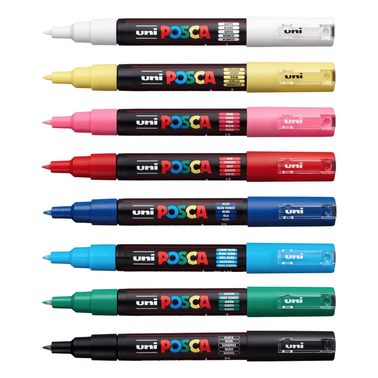 PC-1M 8 Assorted Colours Posca Pack