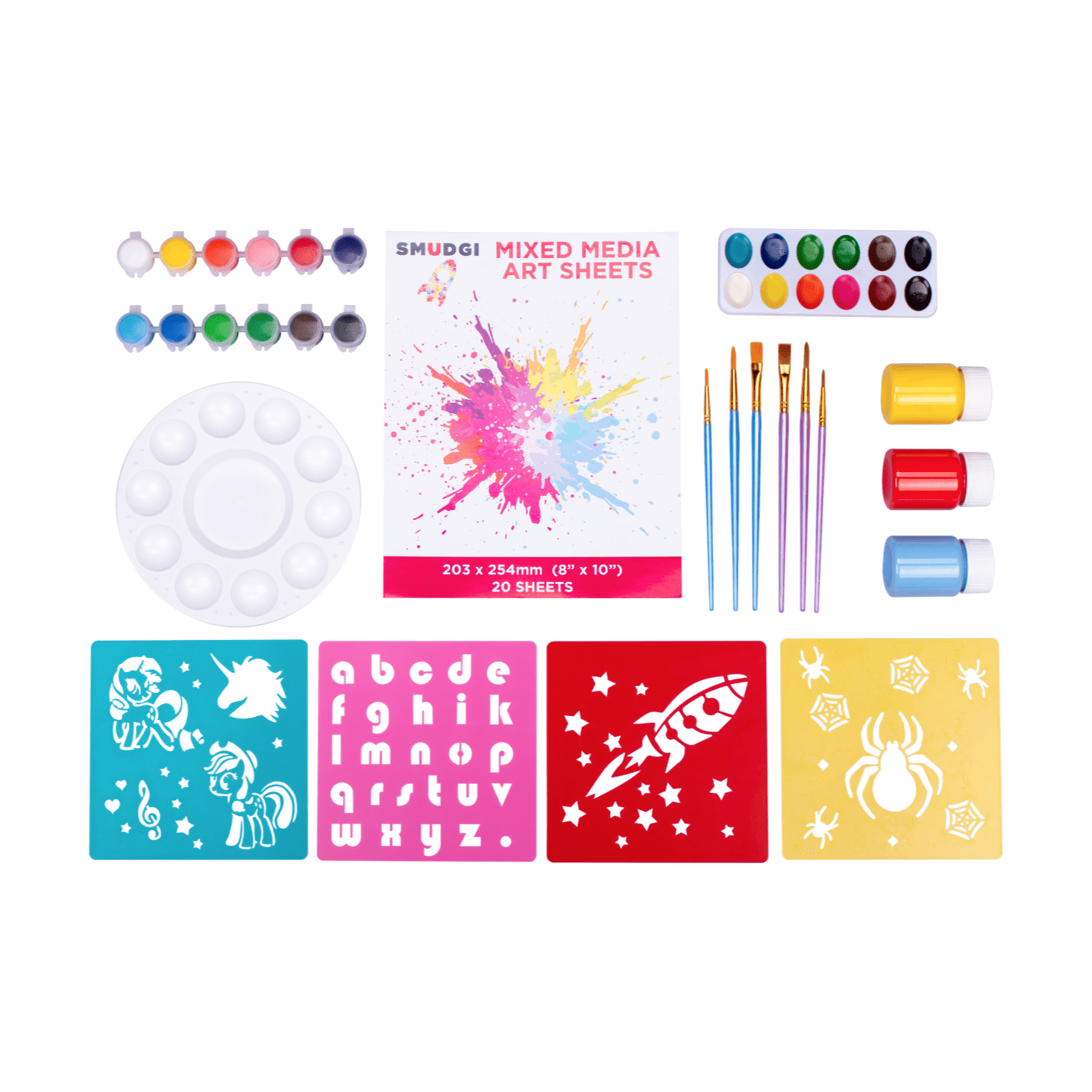 Smudgi Kids Travel Painting Set with Carry Bag 59pce